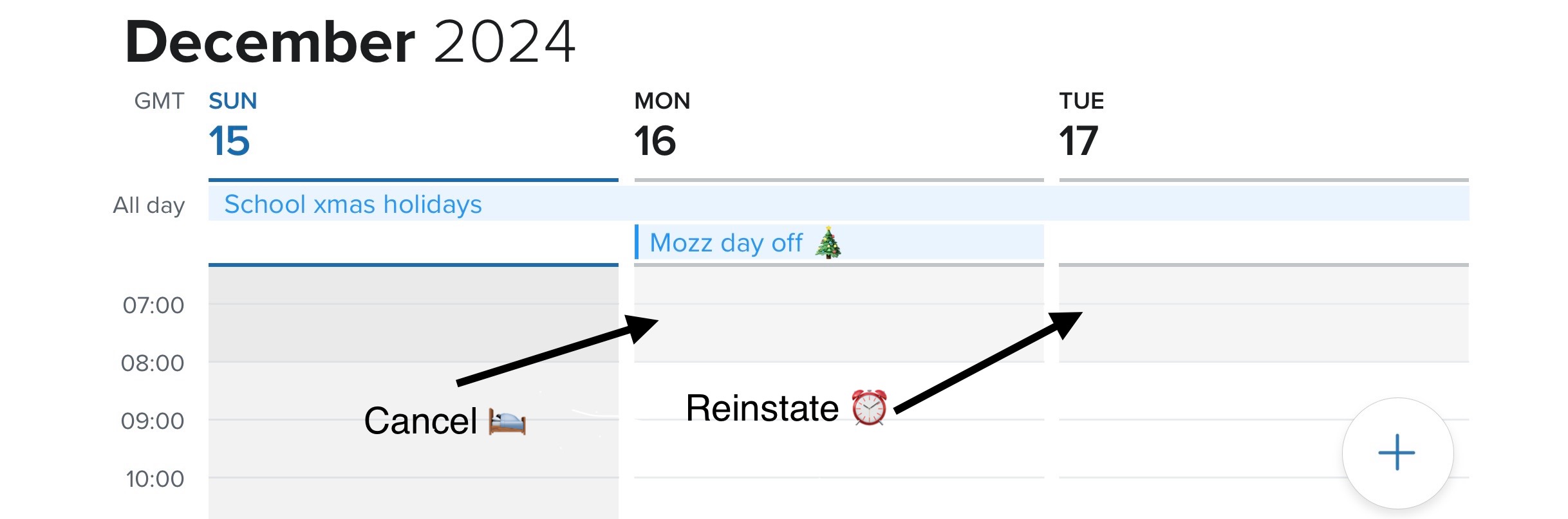 Edge detection for calendar appointments