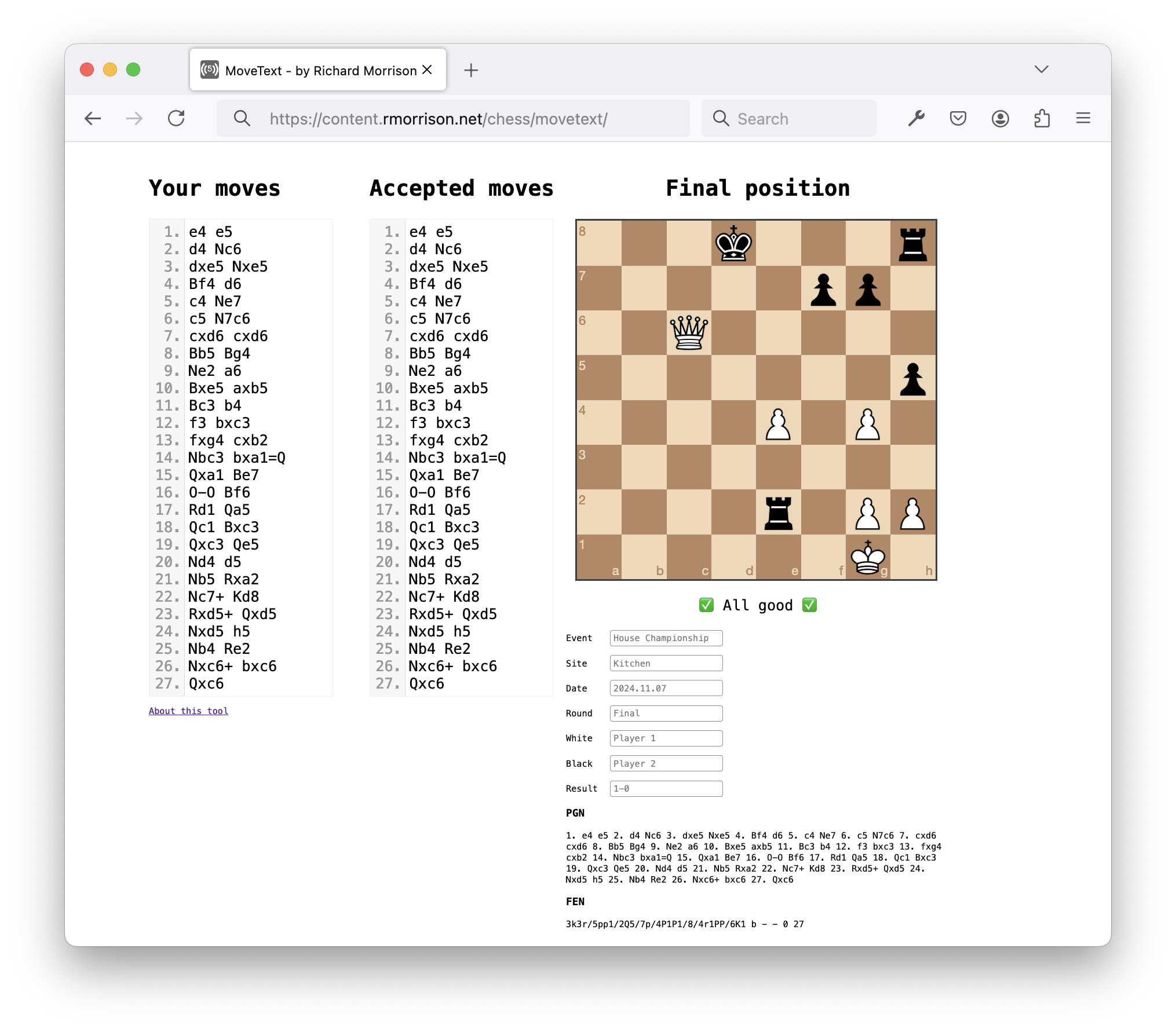 MoveText - transform handwritten chess moves into PGN